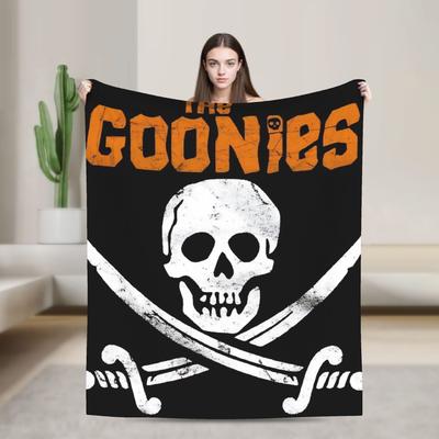 The Goonies Never Say Die  Flannel Blankets  Soft Throw Blanket for Living Room Camping Comfortable Bedspread Sofa Bed Cover