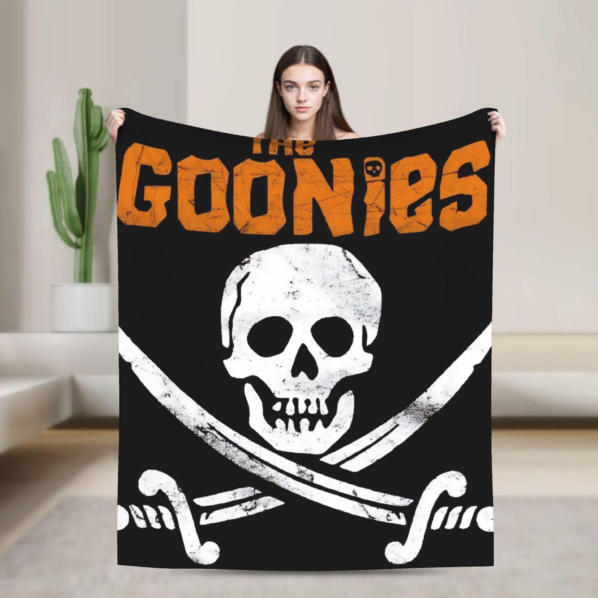 The Goonies Never Say Die  Blankets  Picnic Flannel Throw Blanket For Couch Bed Warm Soft Custom Quality Bedspread Gift 30x40in