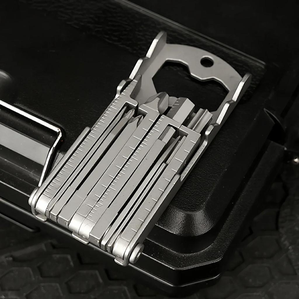 Multi-functional Stainless Steel Pocket Tool – 13-in-1 Portable Folding Tool for Outdoor Emergency Repairs