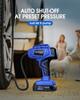 Portable Smart Air Compressor 21V Rechargeable Inflator with 4+N Modes & Digital Gauge for Cars, Motorcycles