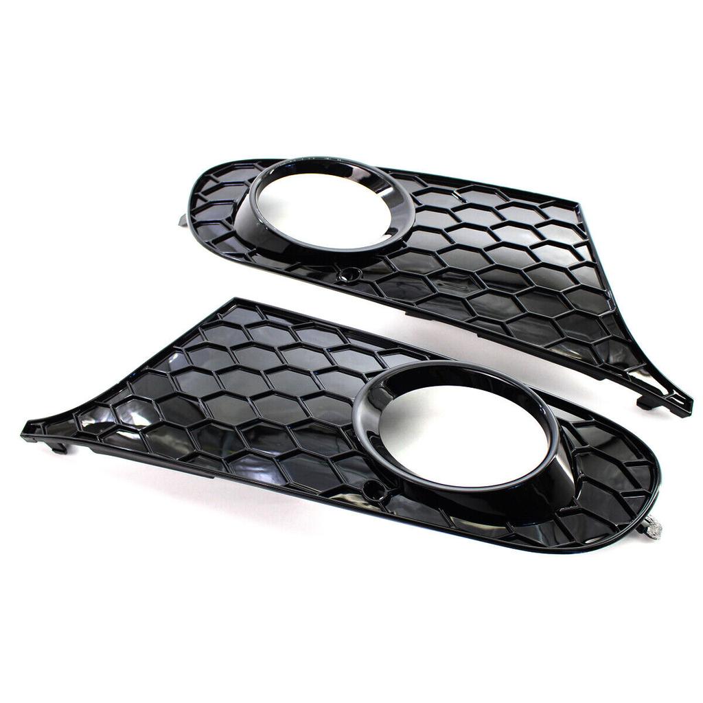 1 Pair Honeycomb Car Front Bumper Lower Fog Light Vent Grille Mesh Grill Cover Case Fit For VW Volkswagen Golf 6 MK6