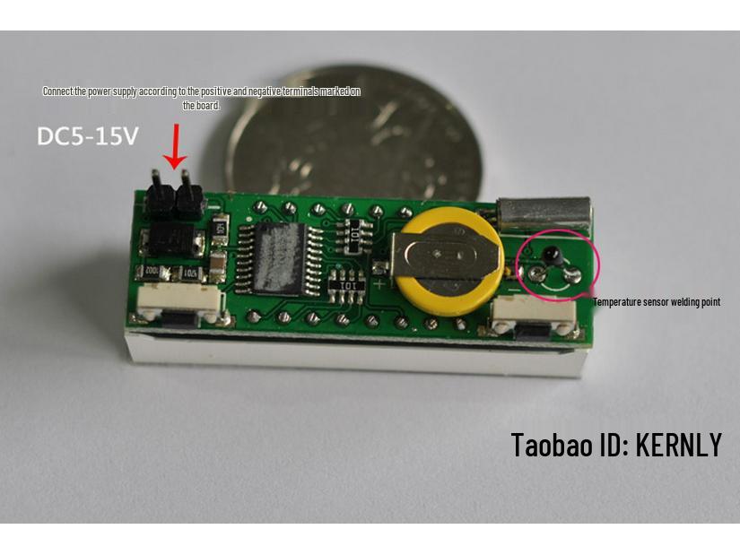 LED digitální hodiny do auta s ukazatelem teploty