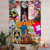 Singer MMac Circles Miller Colorful Tapestry Wall Hanging Hippie Flower Wall Carpets Dorm Decor Japanese Tapestry