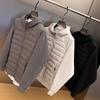 Men's Fleece-Lined Cotton Jacket: Casual Spliced Hoodie for Couples