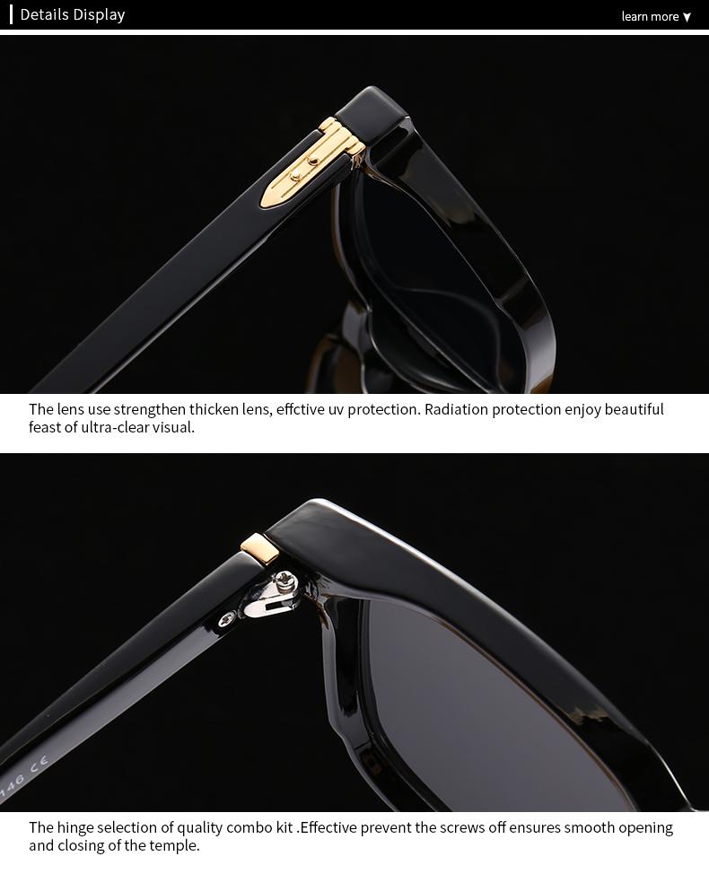 Foreign Trade  Popular Sunglasses With Rice Nails European And American Street Photography Ins Popular Model Square