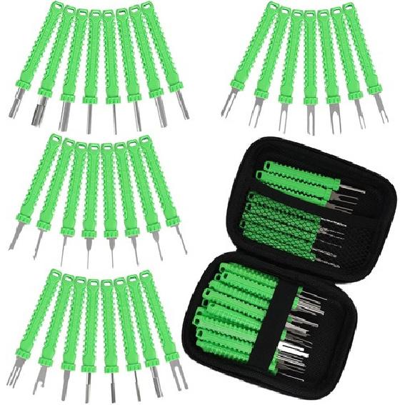 

Terminal Removal Tool Kit – 31Pcs Electrical Pin Extractor Connector green