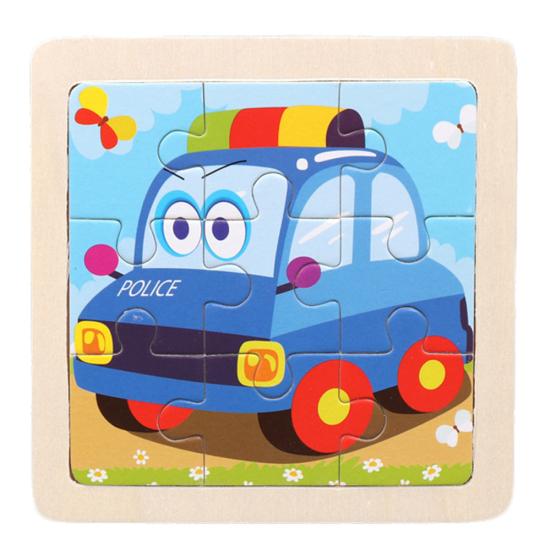 

9 шт. Дерев яні Мультяшні Тварини Дитячий Пазл Іграшка Навчання Освіта Панель Ambulance