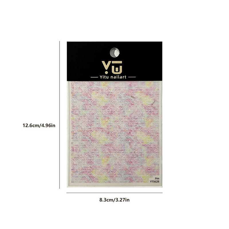 Simple Colorful Cyberpunk Small Alphabet Nail Art Sticker English Letter Adhesive Decals Diy Number Manicure Slider Salon Supply