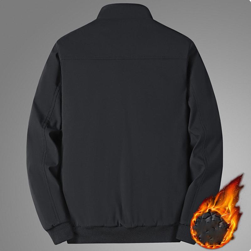 Plus Size Thickened Warm Middle-aged And Elderly Coat Men's Winter Stand-up Collar Coat Jacket Business Casual Loose Jacket