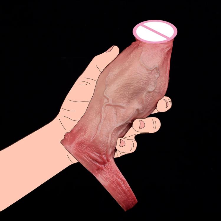 Gerçekçi Penis Kılıfı Boyut S M L XL Silikon Açık Uçlu Sik Kılıfı Yüzük Gerçekçi Oyuk Dildo Seks Oyuncağı Sik Büyütme