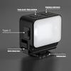 Magnetic Clip On LED Light Featuring Adjustable Brightness Levels Long Battery & Water Resistance for ACTION6