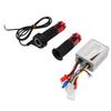 48V 500W Brushed Controller and Red Crystal Long Line Throttle Twist Grip Set for Electric Bikes