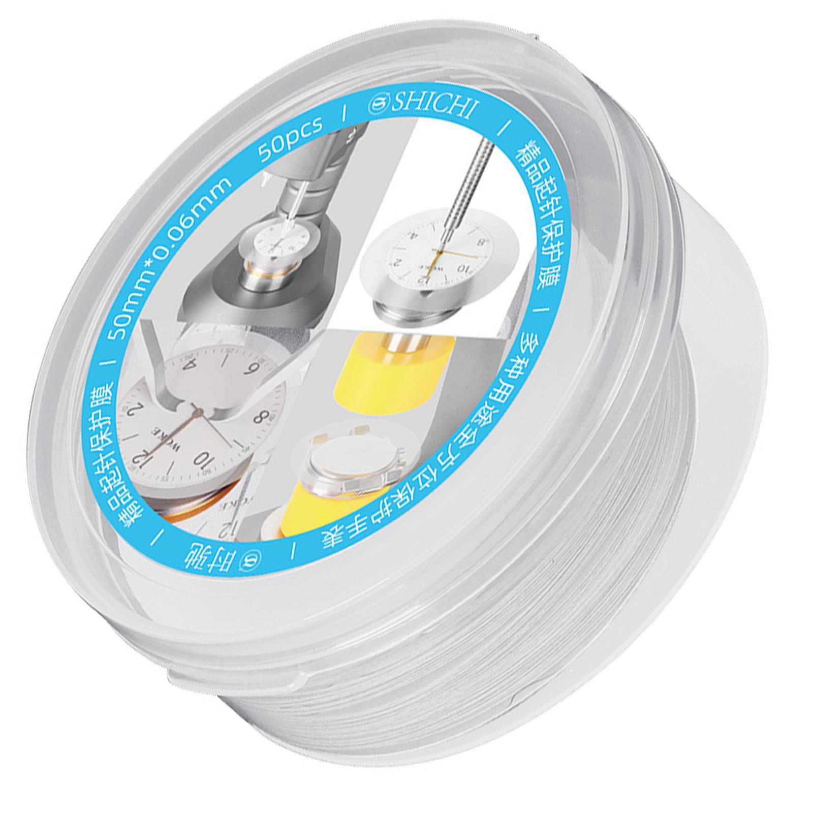 

50 штук Защитные пленки для циферблата и корпуса часов, обеспечивающие долговечность и защиту для часовщиков и DIY-энтузиастов 50x0,06 мм