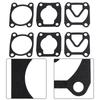 Valve Plate Washers 6pcs Black Hole Spacing: 48x62mm Plastic
