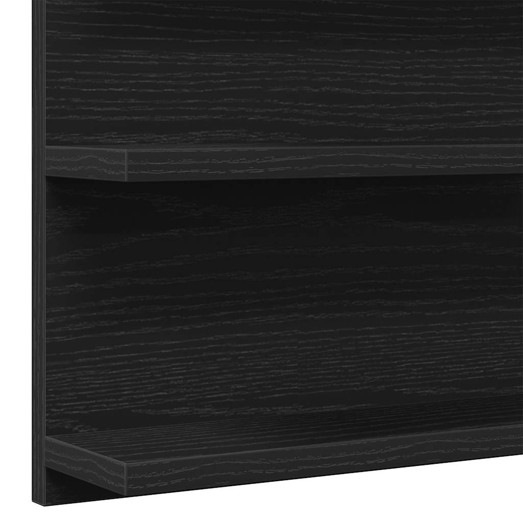 Bathroom Mirror Cabinet Black Oak 90 X 11 X 45 Cm Wood Based Panel