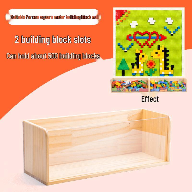 

Детский деревянный ящик для хранения строительных блоков с акриловой канавкой