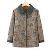 Elderly Women's Floral Print Cardigan Blouse
