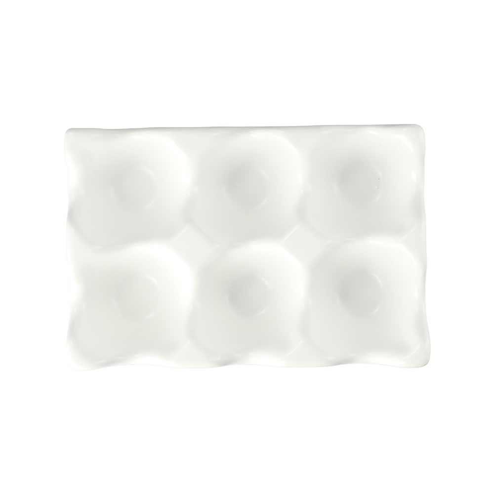 Home Decoration Porcelain Boiled Egg Serving Dish Egg Holder Storage Rack Egg Stand Eggs Tray