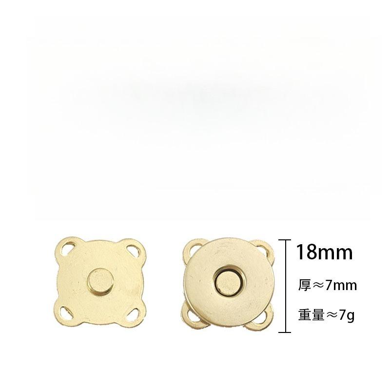 Čtvercové magnetické patentky Zapínání Knoflík Kabelka Peněženka Řemeslné Tašky Díly Příslušenství 18mm Vyberte Barvu