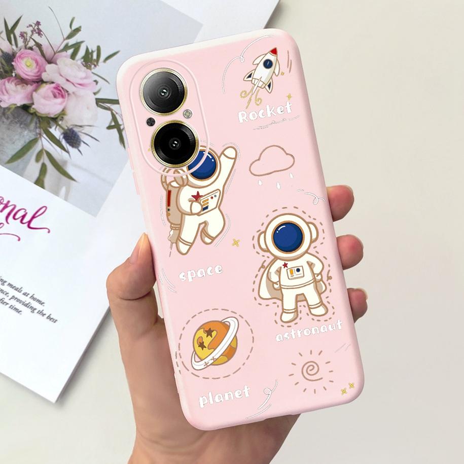Case For Oppo Realme C67 4G Phone Cases Fashion Astronaut Soft Silicone Shockproof Back Cover Matte Shell For RealmeC67 4G Funda