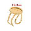 4pcs Stainless Steel 25mm Round Open Ring Cabochon Cameo Blank Tray Base Settings for DIY Rings Jewelry Making Findings Supplies