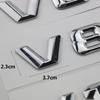 1Pc Car Displacement ABS Sticker V6 V8 V10 V12 Car Side Sticker Rear Tail Badge For Mercedes-Benz BMW