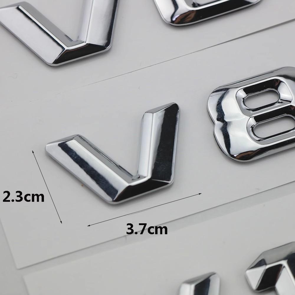 1Pc Car Displacement ABS Sticker V6 V8 V10 V12 Car Side Sticker Rear Tail Badge For Mercedes-Benz BMW