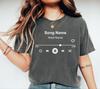 Personalized Song Name Comfort Colors Shirt Custom Music Gift Vintage Graphic Tee E-528