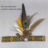 Decorative Ethnic Style Feathered Hairband Colorful Lightweight Hair Ornament Headband Festive Events