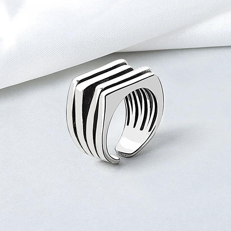 Silver Color Multilayer Simple Geometric Rings Charm Women Trendy Jewelry Vintage Party Accessories Gifts