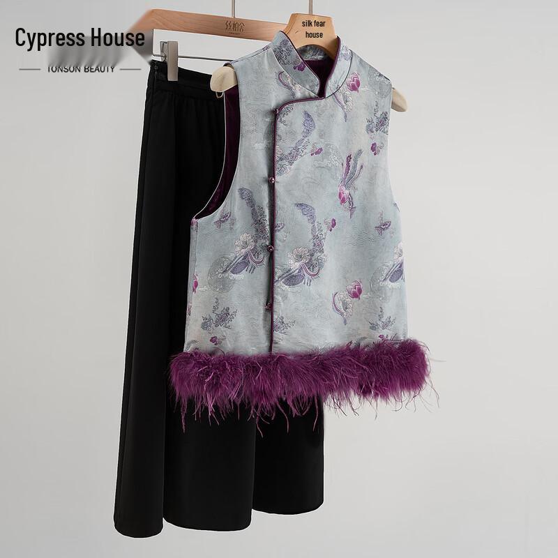 

Женский новый жилет в китайском стиле с жаккардовым узором M