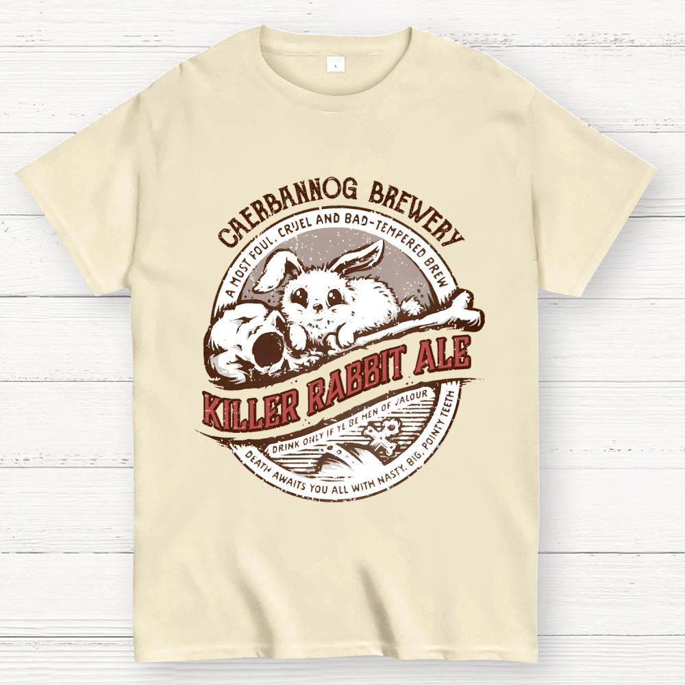 Killer Rabbit Ale Unisex 100% Cotton Summer Casual Cool Loose T-Shirt
