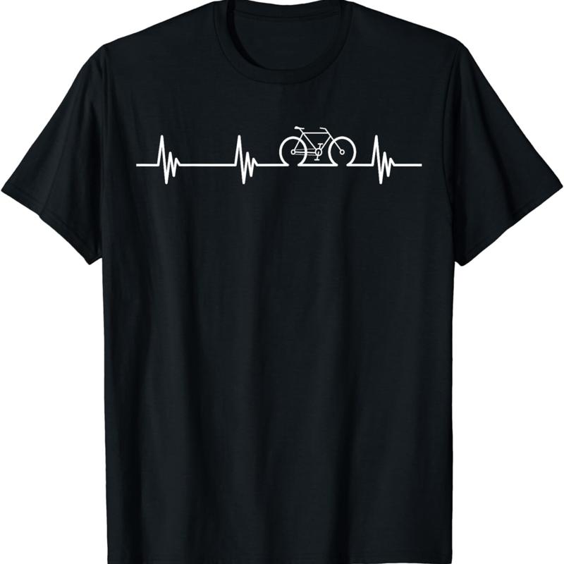 Cycling Heartbeat T Shirt Bicycle Love Biking S разноцветный
