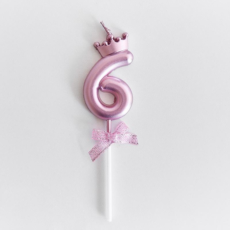 Cute Bowknot Dessert Cake Candle Decoration for Birthday Parties