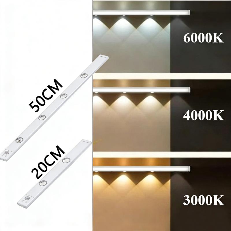 

Smart Cat Eye LED Sensor Light, Rechargeable Body Induction Night Lamp for Cabinet, Wardrobe & Wine Cabinet Warm White&0.2M