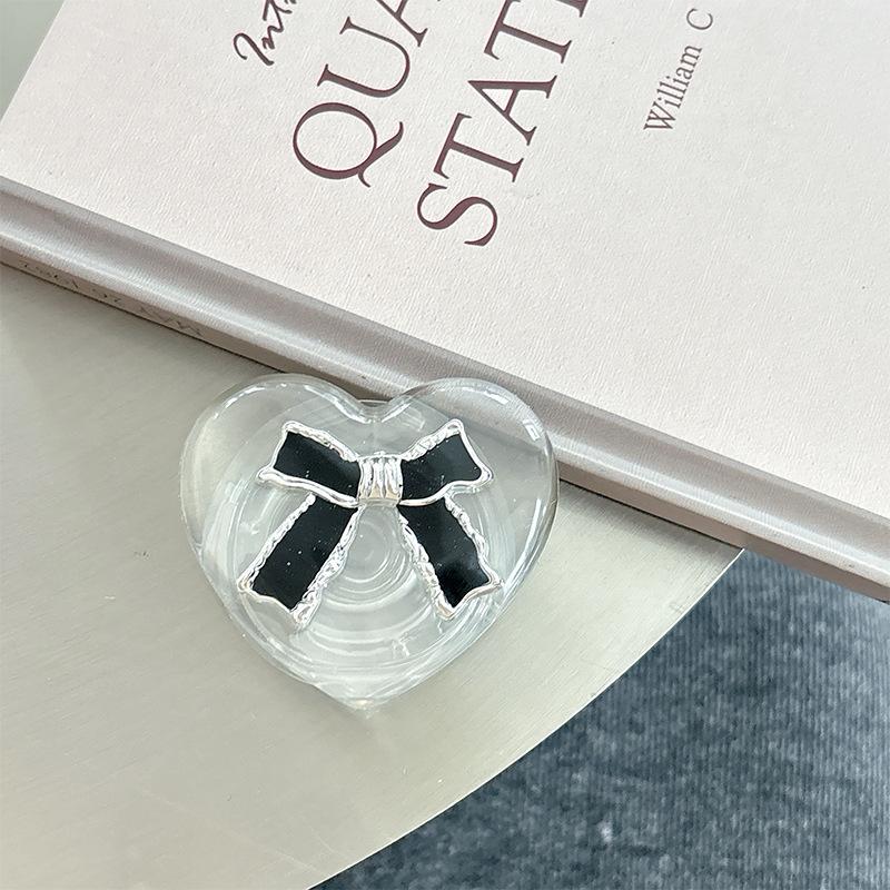 Transparent Mobile Phone Airbag Bracket, Paste-Type Love Bow Air Cushion, Retractable Desktop Support Frame, Lazy Ring.