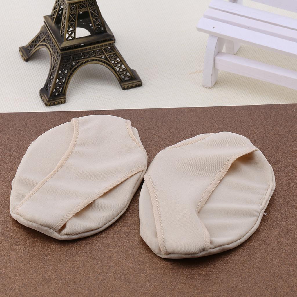 1 Pair Fabric Ball of Foot Gel Pads Cushion Metatarsal Forefoot Support Insoles