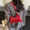 Fashion Stitching Line Shoulder Bags Solid Soft  Bags for Women Internal Compartment Zipper PU Women's Bags