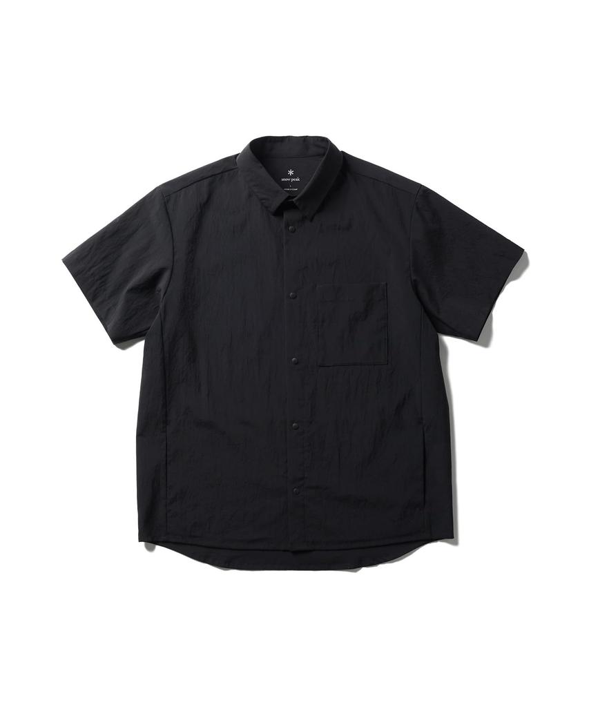 Breathable Quick Dry Shirt Tops Shirt Short Sleeve BLACK M [Snow Peak] S/S SH-26SU008 Men's Women's