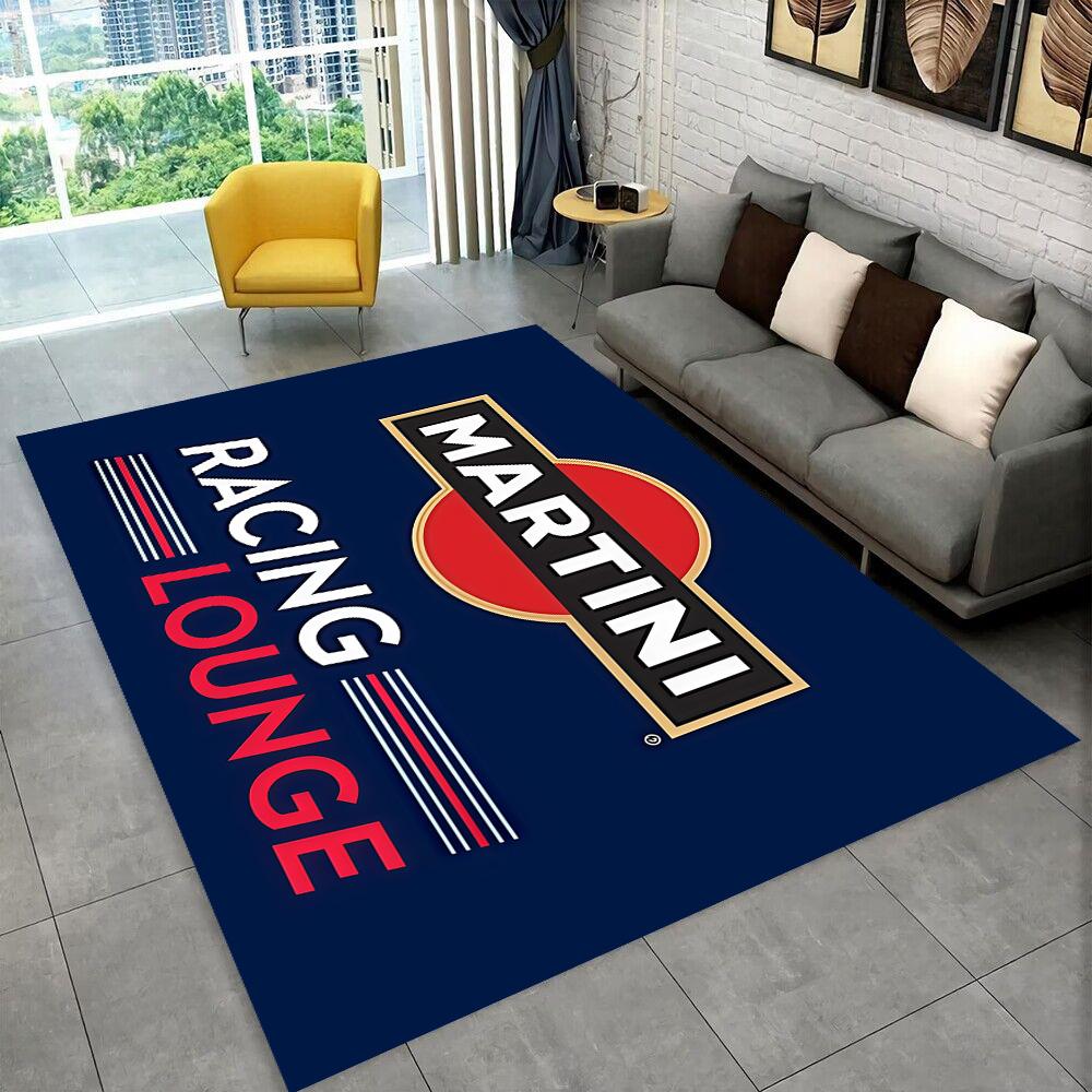 3D logo závodního auta M-Martini Moto Koberec pro domácí obývací pokoj ložnici pohovku Rohožka Dekor, dětská hrací protiskluzová podložka Dárek