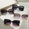 Ins Fashion Sunglasses Women Luxury Brand Designer Square Frameless Sun Glasses Men Ocean Flm Big Frame Sunglass
