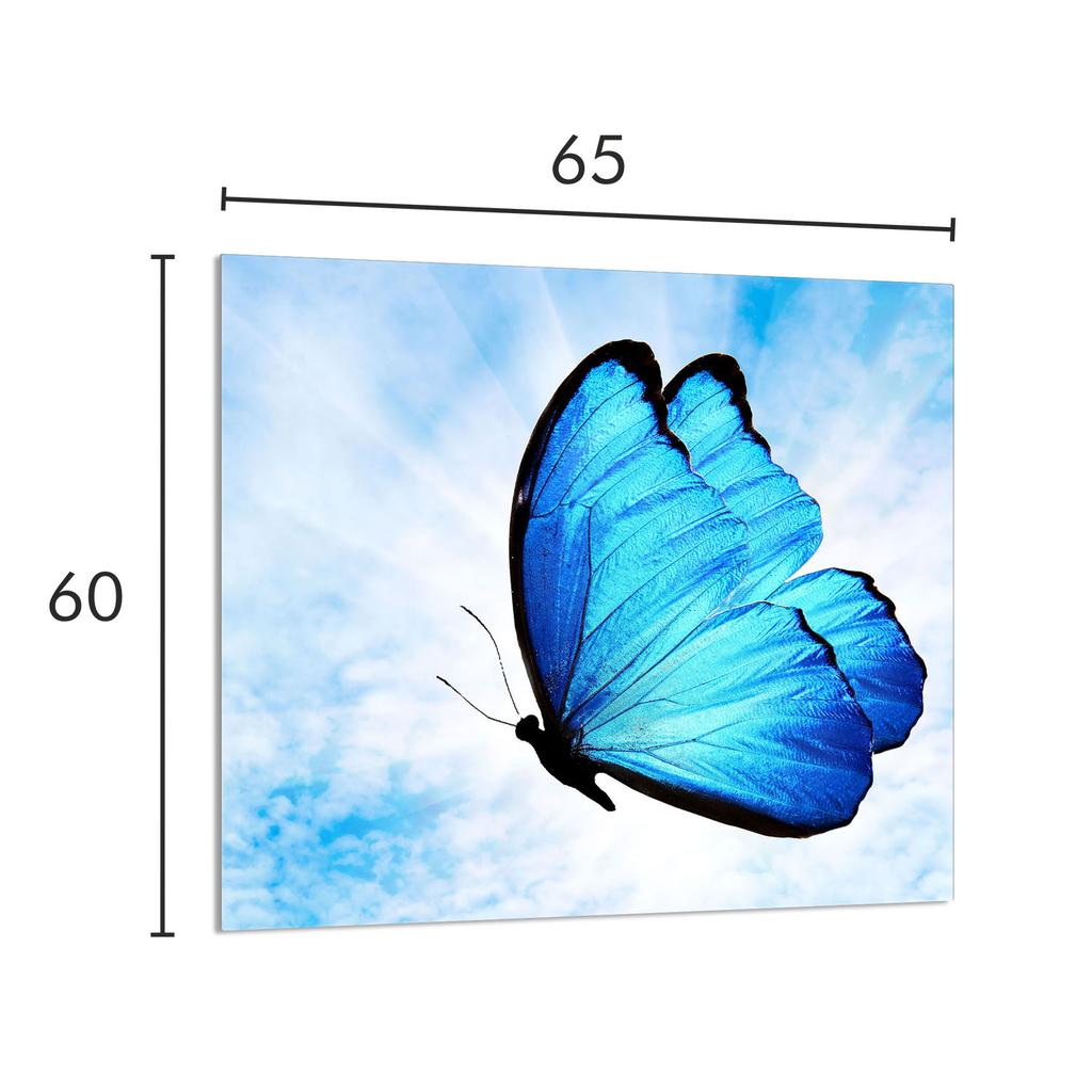 PANEL SZKLANY DO KUCHNI 65x60 Motyl