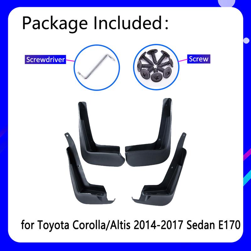 Mudguards  for Toyota Corolla Altis E170 2014 2015 2016 2017 Car Accessories Mudflap Fender Auto Replacement Parts