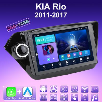 Radio samochodowe 2 DIN Android Carplay Dla KIA Rio 2011-2017 Odtwarzacz Multimedialny Jednostka Główna Stereo Nawigacja GPS BT WIFI 2+32GB