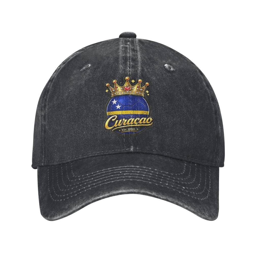 Curacao Football Print Caps For Unisex Cotton Trucker Hat Causal Headwear Baseball Cap Adjustable