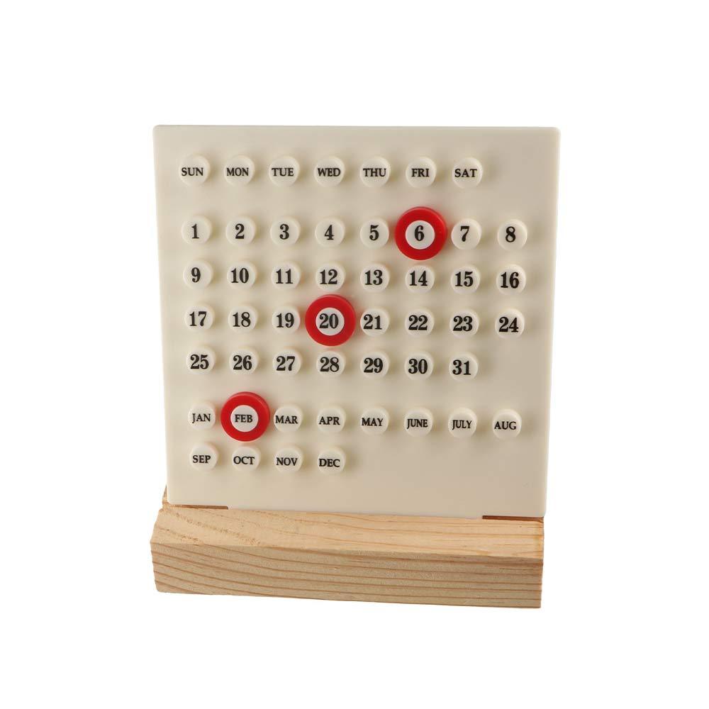 Holzbasis Holzschreibtischkalender Handgefertigter Acryl-Datumsplaner Acryl-DIY-Kalender Schreibtisch