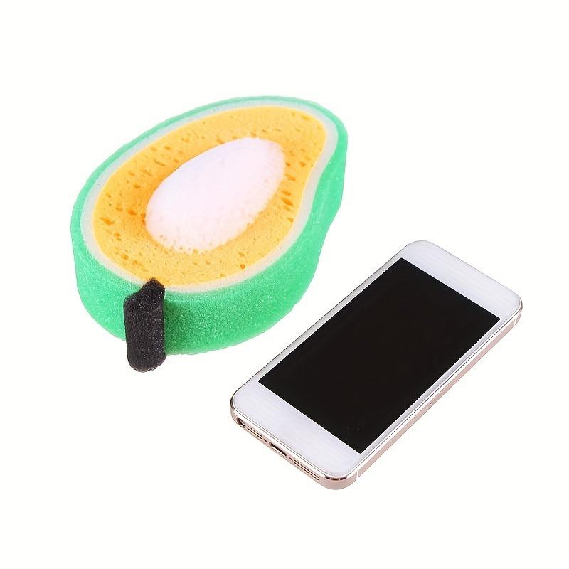 4pcs Fruit Pattern Thickened Sponge Scouring Pad, Multi-Functional Cleaning Dishwashing Sponges