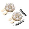 Decorative Button Covers 2 Pieces Flower Shape Sewing Button Rhinestone Pearl Cufflinks Jewelry for Women Clothing Dress Wedding