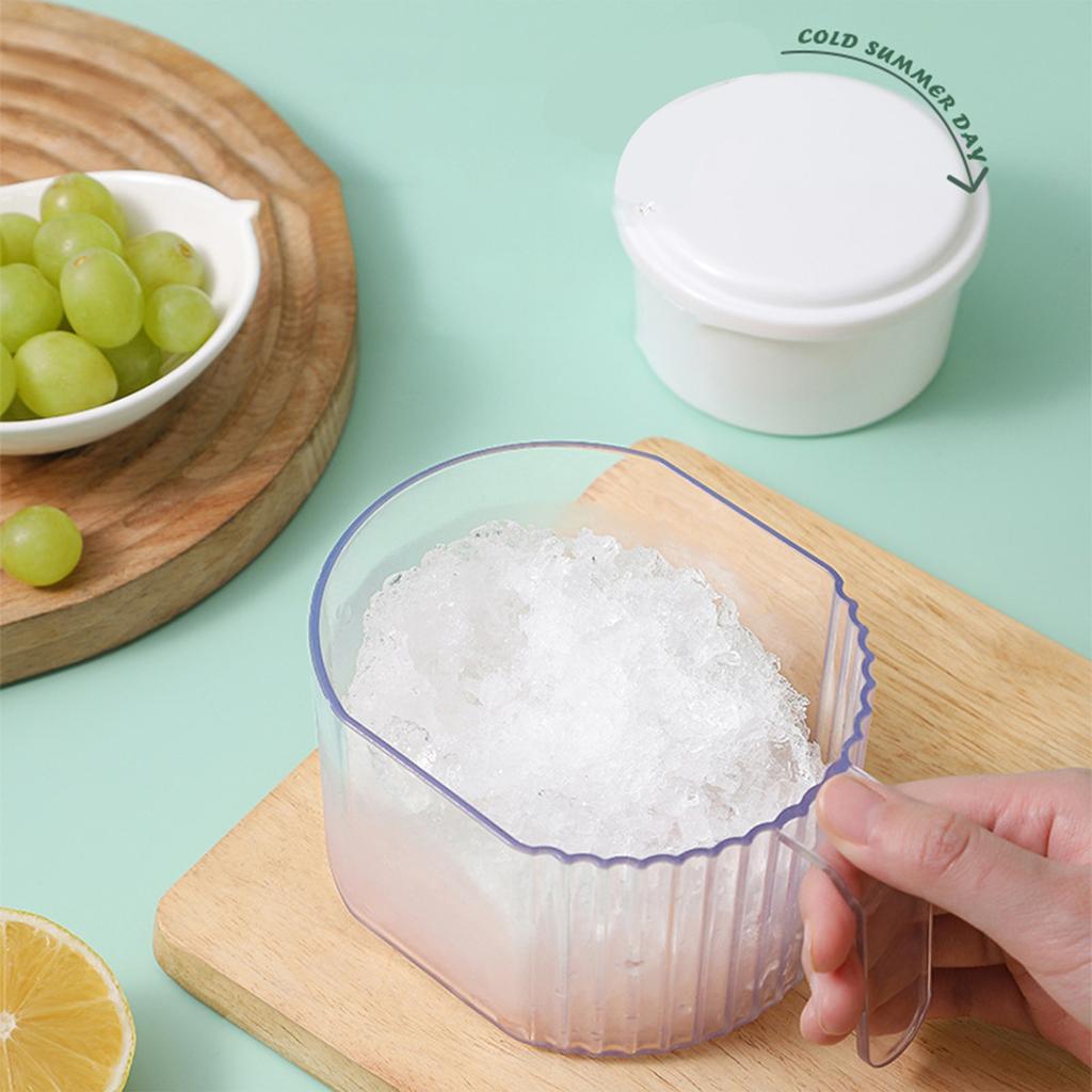 Rallador de Hielo Manual, Máquina de Nieve Portátil con Compartimento para Hielo, Pequeña Batidora Manual de Manivela para Smoothies, Trituradora de Hielo para Nieve para Pícnics al Aire Libre