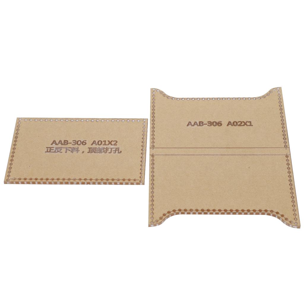 2Pcs Acrylic Template Card Bag DIY Leather Pattern Wallet Mold Craft Tools Accessories